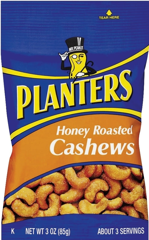 MIDWEST DISTRIBUTION Planters 422700 Cashew, Honey Roasted, 3 oz Bag HOUSEWARES MIDWEST DISTRIBUTION