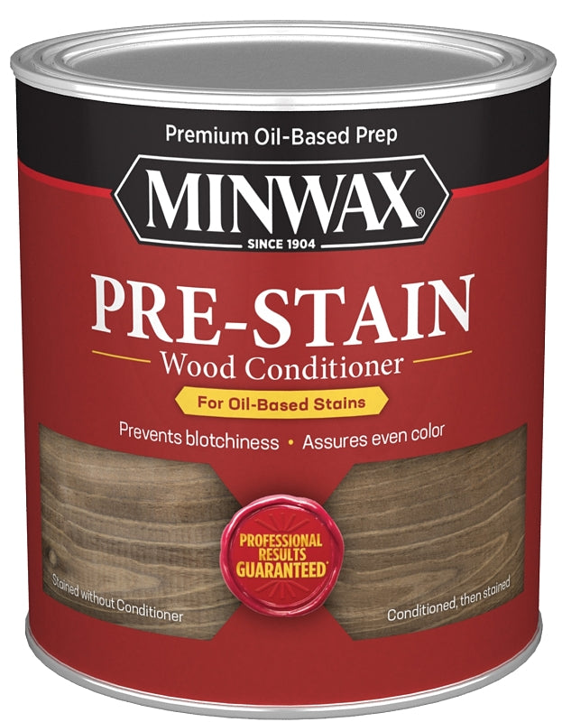 MINWAX Minwax 61500444 Pre-Stain Wood Conditioner, 125 sq-ft Coverage Area, Clear, Liquid, 1 qt Can PAINT MINWAX