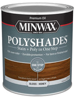 MINWAX Minwax 614960444 Waterbased Polyurethane Stain, Gloss, Liquid, Honey, 1 qt