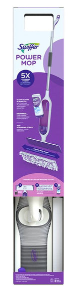 SWIFFER Swiffer 72417 PowerMop Multi-Surface Kit for Floor Cleaning, 9.7 oz Bottle, Pleasant, Clear
