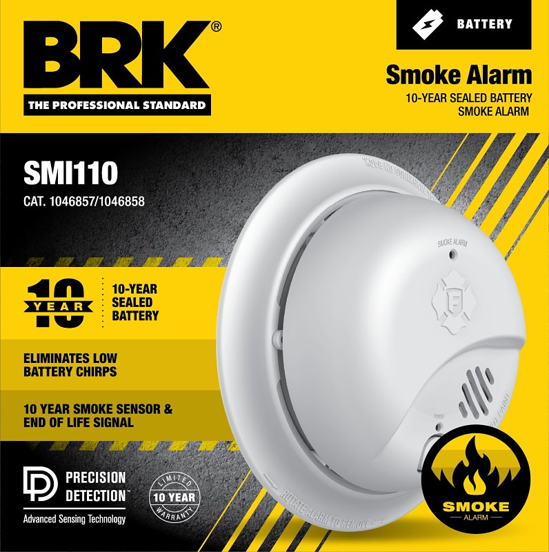 BRK First Alert 1046858 Smoke Alarm, Ionization Sensor, White HARDWARE & FARM SUPPLIES BRK