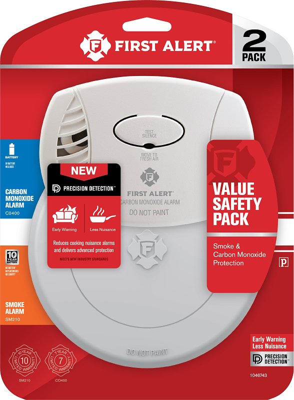 FIRST ALERT First Alert 1046743 Smoke and Carbon Monoxide Alarm, Electrochemical, Photoelectric Sensor, White HARDWARE & FARM SUPPLIES FIRST ALERT