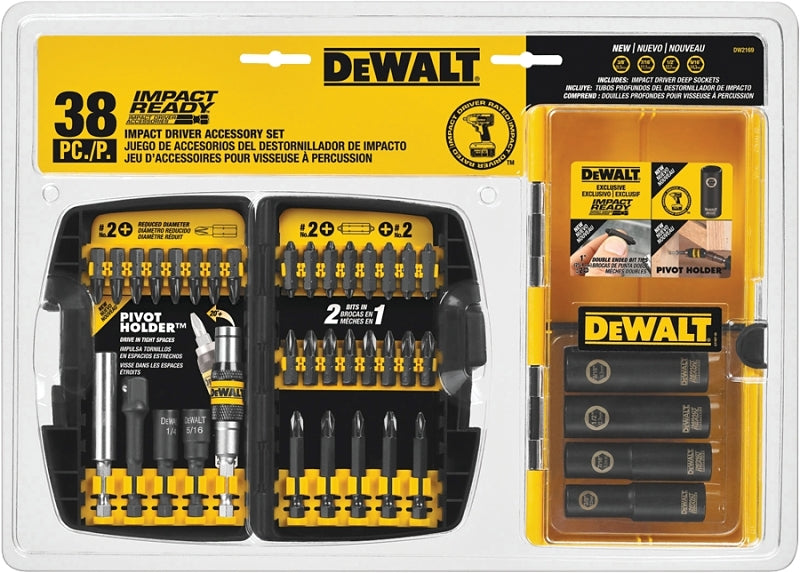 DEWALT DEWALT DW2169 Accessory Kit, 38-Piece, Steel TOOLS DEWALT