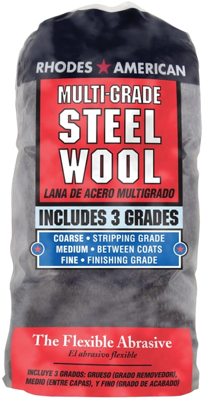 HOMAX Homax 1021114 Steel Wool, #0, #000, #3 Grit, Extra Fine, Fine, Medium