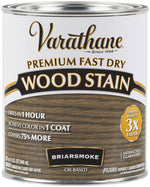 VARATHANE Varathane 313608 Wood Stain, Briar Smoke, Liquid, 1 qt, Can PAINT VARATHANE