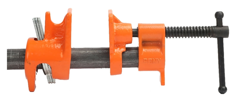PONY Pony 52 Fixture, Clamping Range: 1/2 in, Sliding-Pin Handle, Cast Iron, Enamel, Black/Orange TOOLS PONY