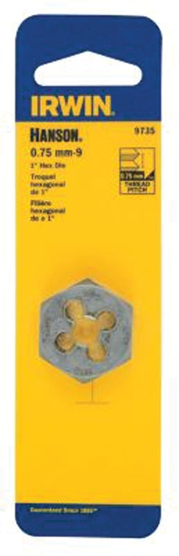 IRWIN Irwin Hanson 9733 Die, M8x1 Thread, Metric Fine Thread, Right Thread, HCS TOOLS IRWIN