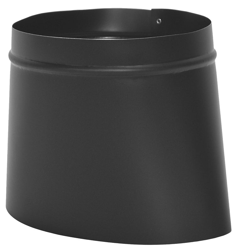 IMPERIAL Imperial BM0039 Stove Pipe Boot, 7 x 6 in, Crimped, 24 ga Thick Wall, Steel, Matte Black