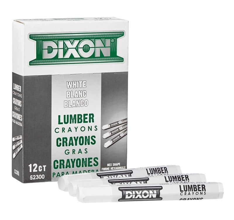 DIXON TICONDEROGA Dixon Ticonderoga 52300 Lumber Crayon, White, 1/2 in Dia, 4-1/2 in L HARDWARE & FARM SUPPLIES DIXON TICONDEROGA