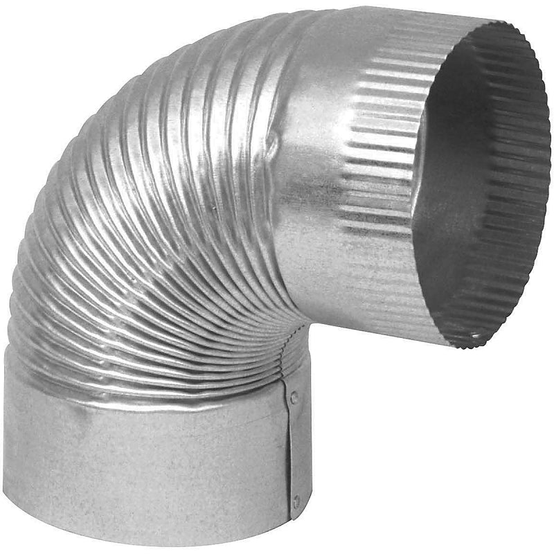 IMPERIAL Imperial GV0324 Corrugated Elbow, 5 in Connection, 28 Gauge, Galvanized PLUMBING, HEATING & VENTILATION IMPERIAL