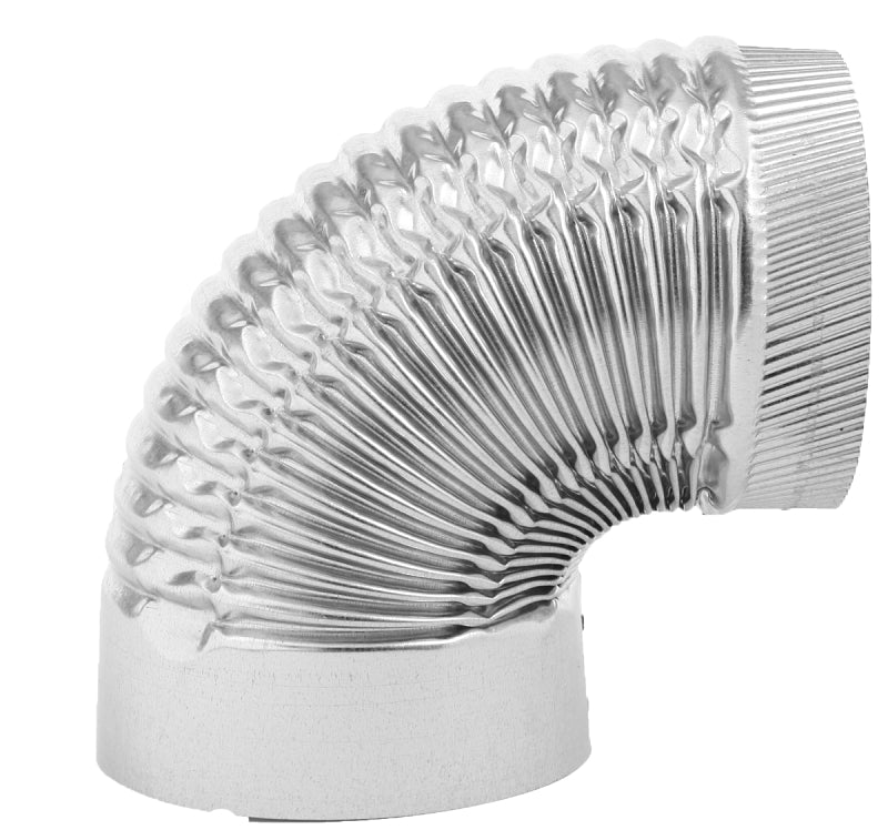 IMPERIAL Imperial GV0326 Corrugated Elbow, 6 in Connection, 28 Gauge, Galvanized PLUMBING, HEATING & VENTILATION IMPERIAL