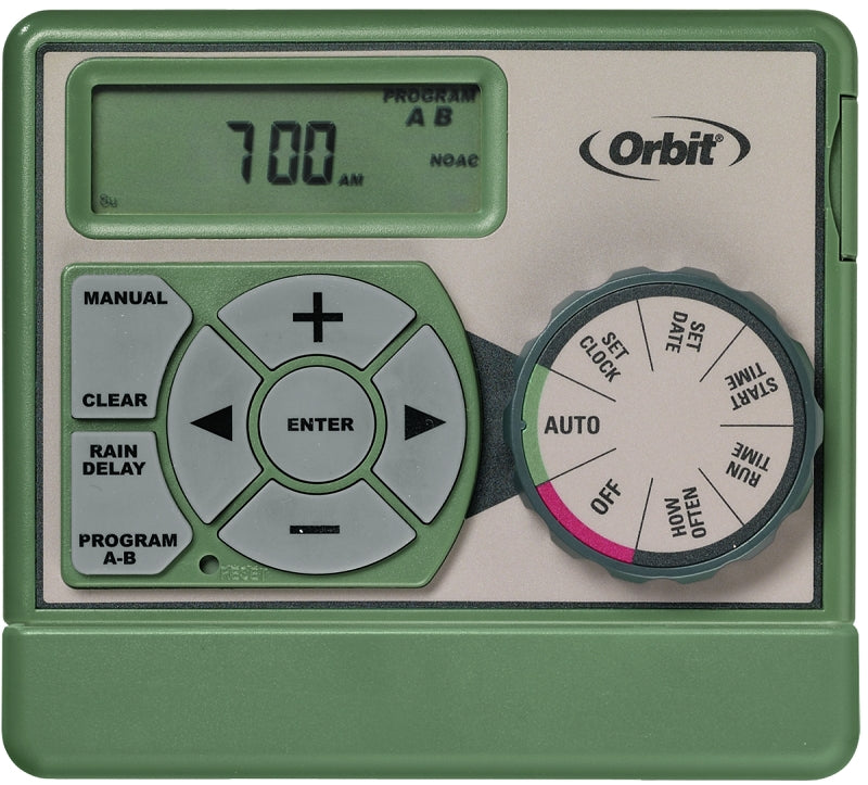 ORBIT IRRIGATION PRODUCTS Orbit 57596 Easy Dial Indoor Sprinkler Timer, 120 V, 6-Zone, 2-Program, 1 to 99 min Cycle, LCD Display LAWN & GARDEN ORBIT IRRIGATION PRODUCTS