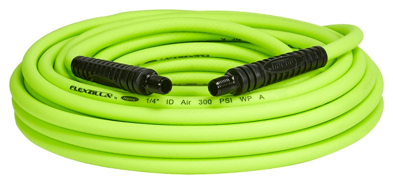 FLEXZILLA Flexzilla HFZ1450YW2 Premium Air Hose, 1/4 in ID, 50 ft L, MNPT, 300 psi Pressure, Polymer, Green