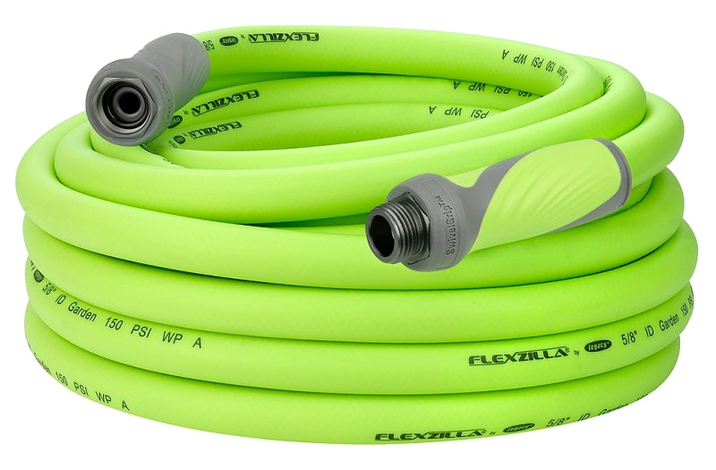 FLEXZILLA Flexzilla SwivelGrip HFZG525YWS-N/CA Garden Hose, 5/8 in, 25 ft L, GHT, Polymer, Green