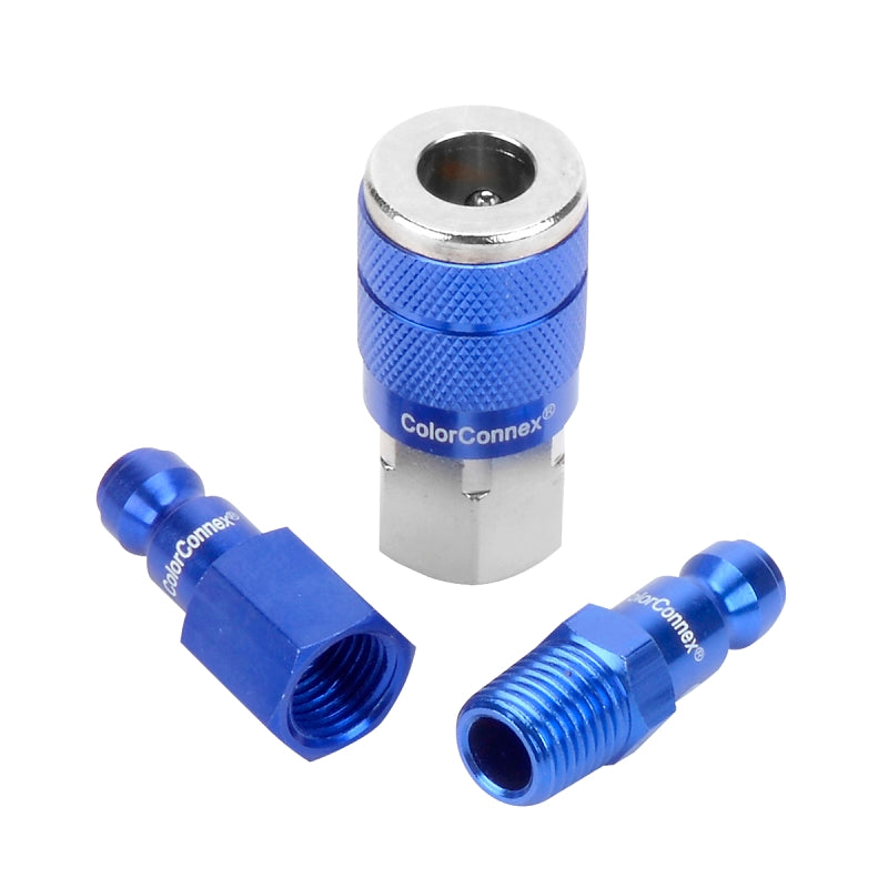 COLORCONNEX ColorConnex A72452C Coupler and Plug Kit, Automotive Interchange, Aluminum/Steel, 1/4 in Nominal Size TOOLS COLORCONNEX