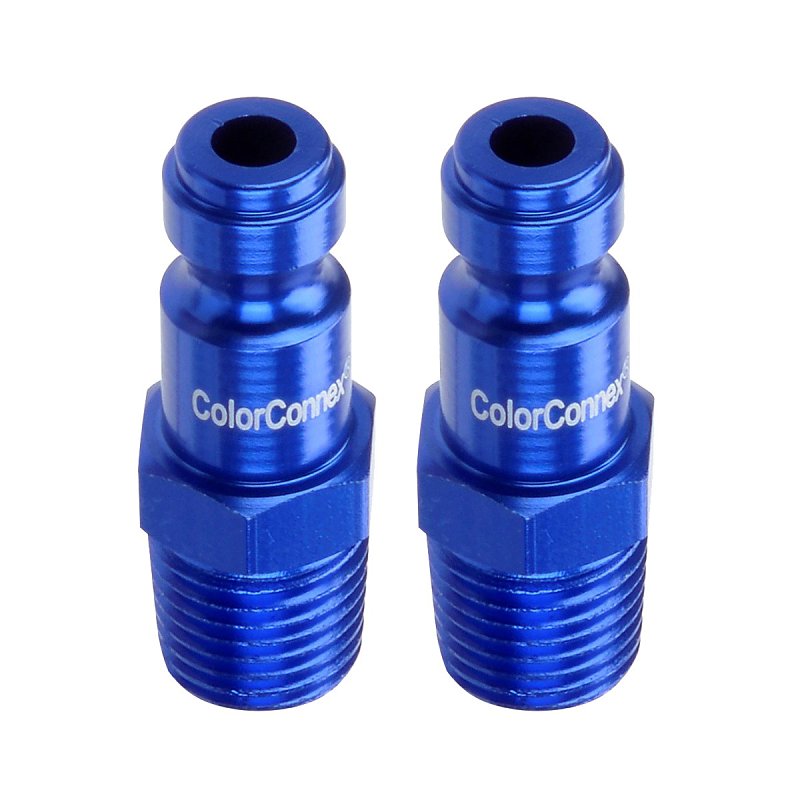 COLORCONNEX ColorConnex A72440C-2PK Plug, Automotive Interchange, 1/4 in, MNPT, Aluminum, 2/PK AUTOMOTIVE COLORCONNEX