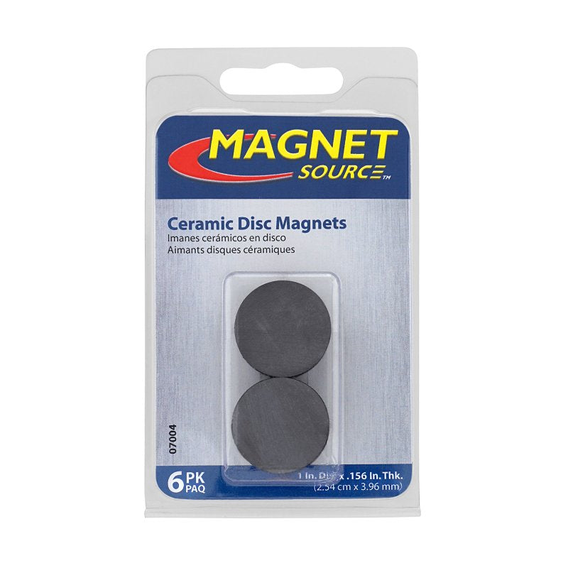 MASTER MAGNETICS Magnet Source 07004 Magnetic Disc, 1 in Dia, Charcoal Gray HOUSEWARES MASTER MAGNETICS