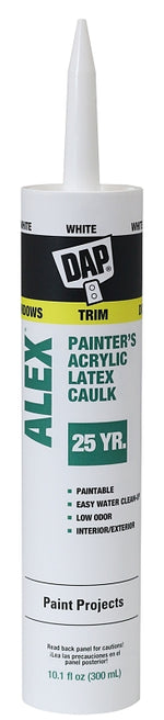 DAP DAP 18670 Painter's Caulk, White, 40 to 100 deg F, 10.1 oz Cartridge PAINT DAP