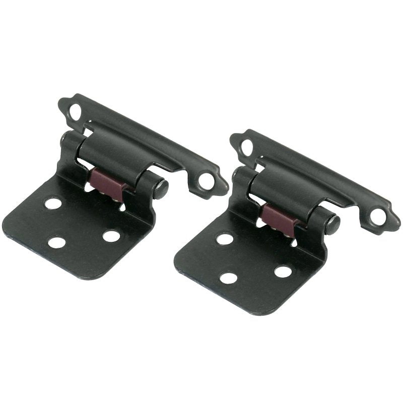 LAUREY DIV STRATEGIC BR Laurey 28720 Hinge, 2-3/4 in L x 1-5/8 in W, Steel, Matte Black, Self Close, Screw Mounting
