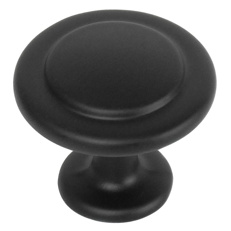 LAUREY DIV STRATEGIC BR Laurey Newport Series 57020 Cabinet Knob, 1.02 in Projection, Zinc, Matte Black