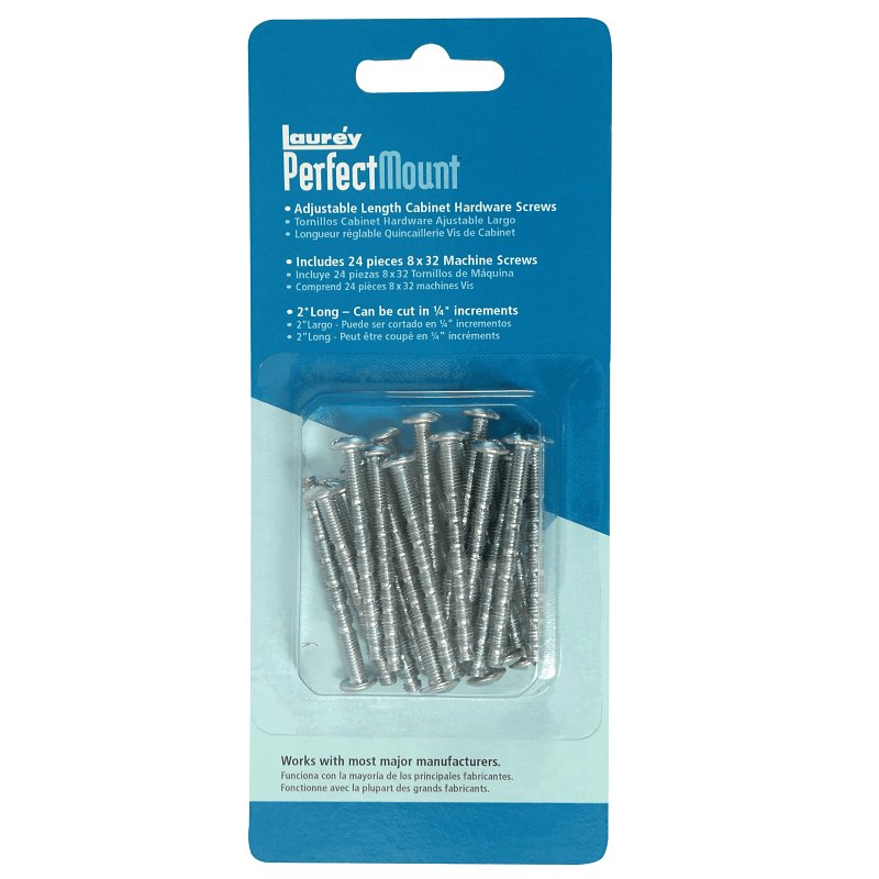 LAUREY DIV STRATEGIC BR Laurey 98001 Screw, #8-32 Thread, 2 in L, Truss Head, Combo Drive, Zinc, Chrome