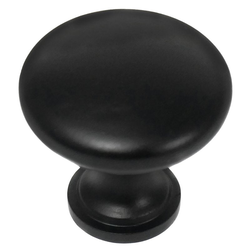LAUREY DIV STRATEGIC BR Laurey Ultima Series 54620 Cabinet Knob, 30 mm Projection, Steel, Matte Black
