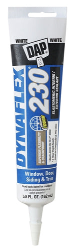 DAP DAP 18885 Premium Sealant, White, 1 day Curing, 40 to 100 deg F, 5.5 oz Cartridge PAINT DAP