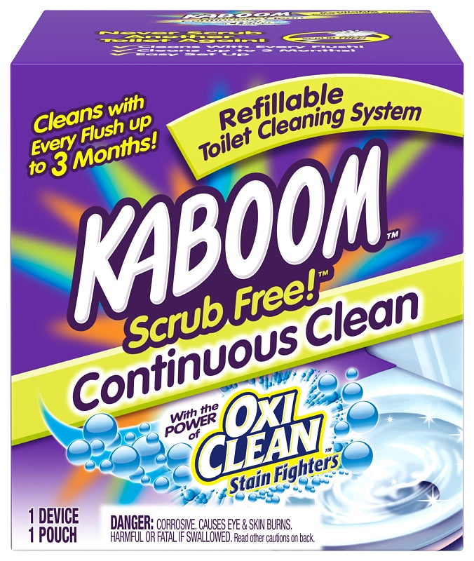 KABOOM Kaboom 35113 Toilet Cleaning System, Granular, Chlorine, White