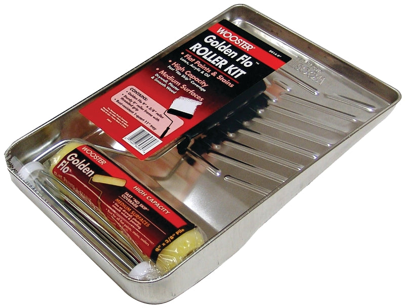 WOOSTER BRUSH Wooster R914-9 Roller Kit, Specifications: White Roller, 3-Piece
