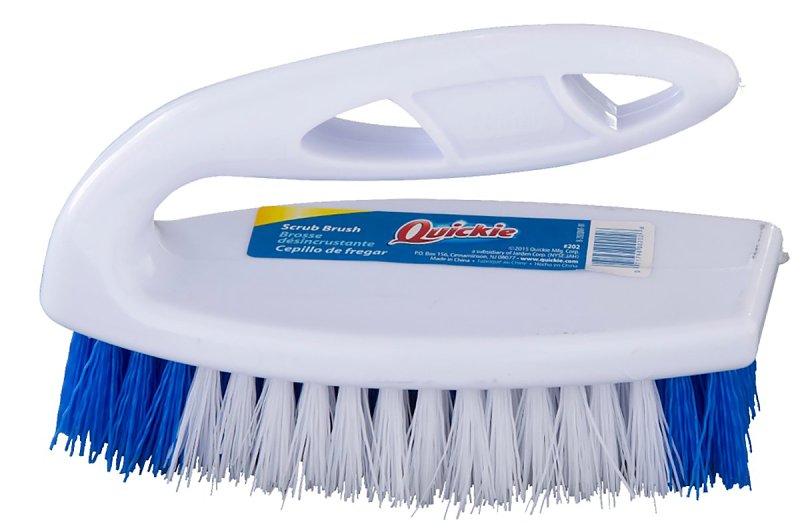 QUICKIE Quickie 202ZQK Scrub Brush, Polypropylene Bristle, Blue Bristle, 2-3/4 in W Brush, 6-1/4 in OAL