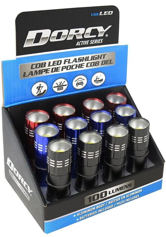 DORCY Dorcy 41-6245 Flashlight, AAA Battery, Alkaline Battery, LED Lamp, 23 Lumens, 50 m Beam Distance, 18 hr Run Time ELECTRICAL DORCY