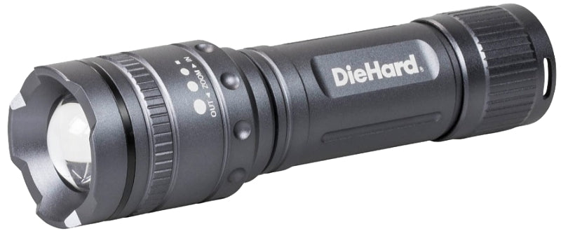 DORCY DieHard 41-6121 Flashlight, AAA Battery, LED Lamp, 600 Lumens, 150 m Beam Distance, 3 hr Run Time, Gray ELECTRICAL DORCY