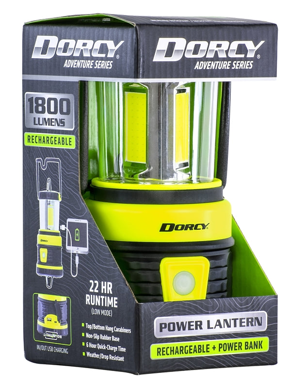 DORCY Dorcy Adventure Series 41-3125 Rechargeable Lantern, 4500 mAh, Lithium-Ion Battery, 1800 Lumens, 2 hr 15 min Max Runtime ELECTRICAL DORCY