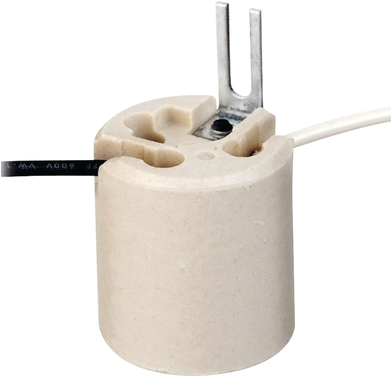 LEVITON Leviton 8052-1 Lamp Holder, 1-Circuit, Keyless, 250 V, 660 W, Porcelain Housing Material, White ELECTRICAL LEVITON