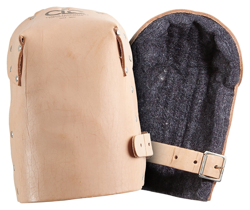 HULTAFORS CLC 309 Heavy-Duty Knee Pad, Top Grain Leather Cap, Felt Cloth Pad, Buckle Closure