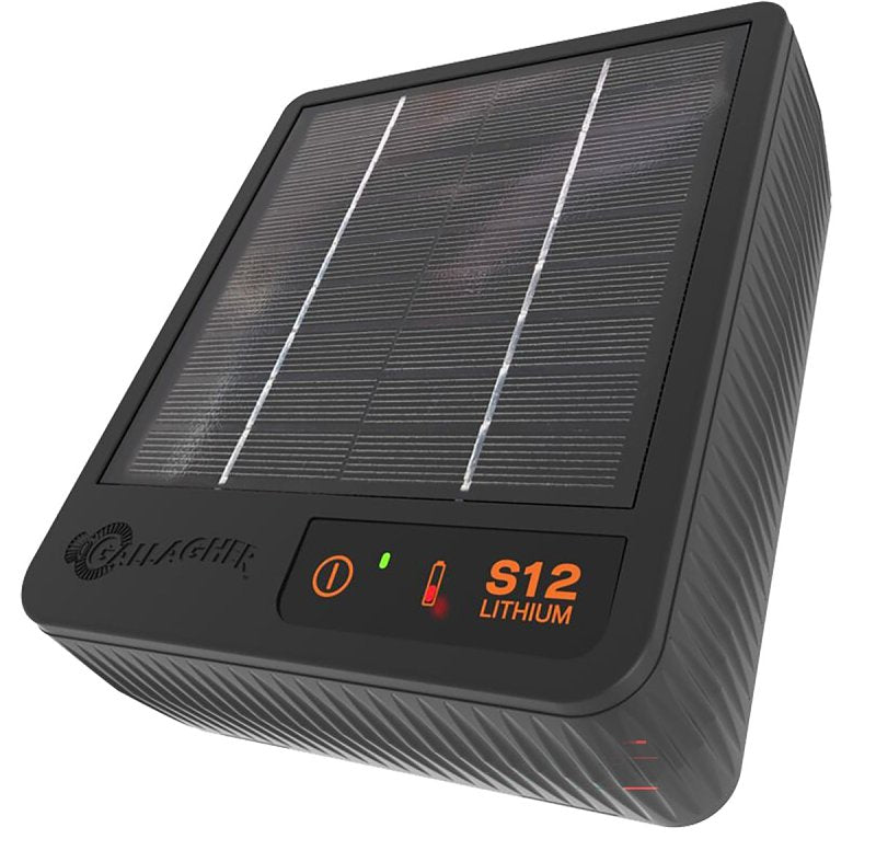 GALLAGHER POWER FENCE, Gallagher G349414 Solar Fence Energizer, Lithium-Ion Battery, 4 miles Fence Distance