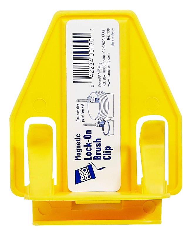 FOAMPRO Foampro 130 Brush Clip, Clamp-On, Magnetic, For: 1 gal Paint Can, Plastic Pail