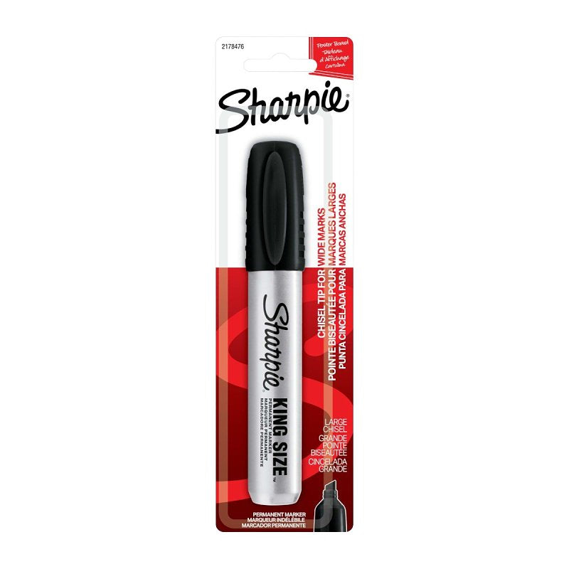 SHARPIE Sharpie 2178476 Permanent Marker, Chisel Lead/Tip, Black Lead/Tip