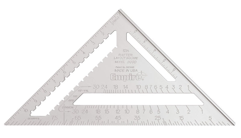 EMPIRE Empire 3990 Rafter Square, Aluminum, 12 in L