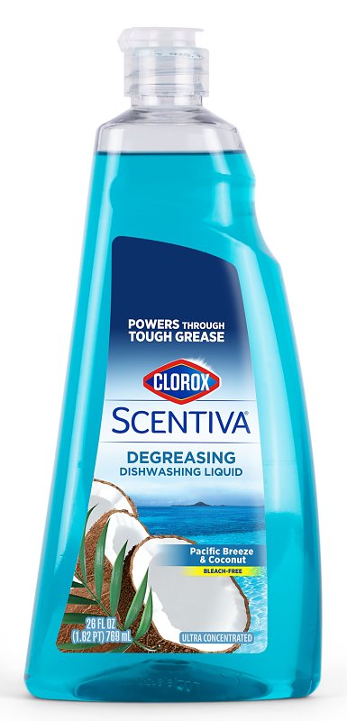 CLOROX Clorox BBP0409 Dish Soap, 26 oz Bottle, Liquid, Pacific Breeze and Coconut