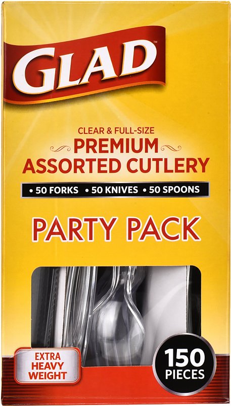 GLAD Glad BBP0236 Cutlery, Plastic, Assorted