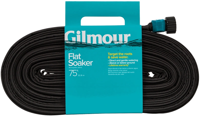 GILMOUR MFG Gilmour Mfg 870751-1001 Soaker Hose with Cloth Cover, 75 ft L, Vinyl, Black