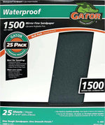 GATOR Gator 3287 Sanding Sheet, 11 in L, 9 in W, 1500 Grit, Silicone Carbide Abrasive PAINT GATOR