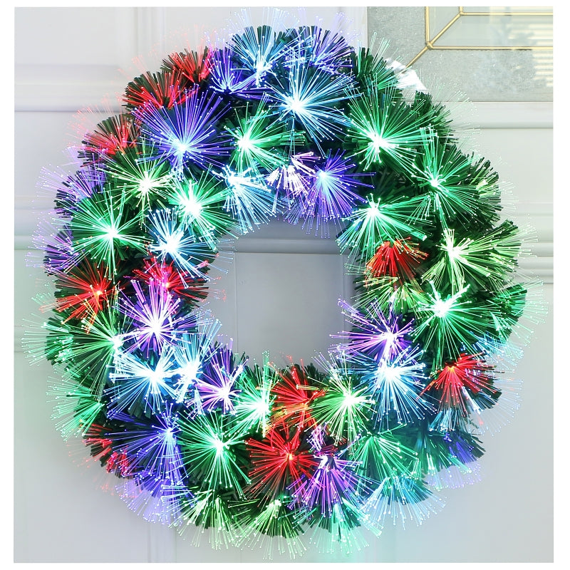 SANTAS FOREST Santas Forest 54828 Firework Wreath, LED, Multi-Color, 20 in