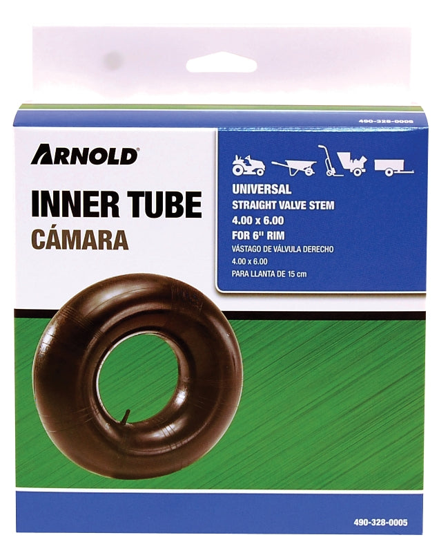 ARNOLD Arnold 490-328-0005 Wheelbarrow Inner Tube, 14 in, For: 6 in Rim, 4 x 6 in Tire AUTOMOTIVE ARNOLD