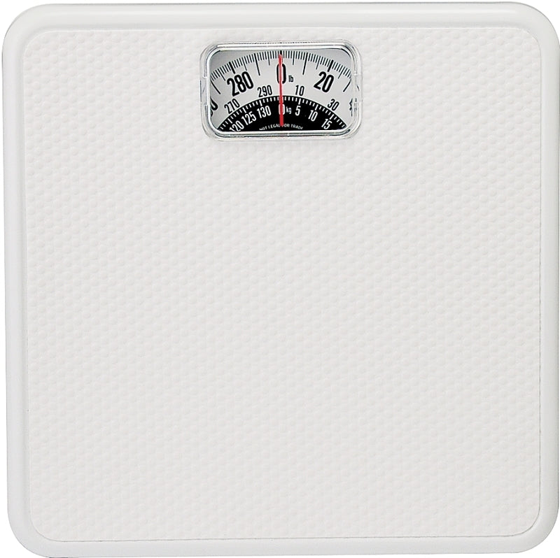 TAYLOR Taylor 20005014T Bathroom Scale, 300 lb Capacity, Analog Display, White, 10-3/4 in OAW, 10.3 in OAD, 1.8 in OAH HOUSEWARES TAYLOR
