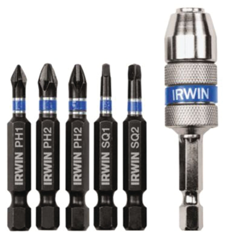 IRWIN Irwin 1840313 Drive Guide Set, 6-Piece, Quick-Change, Steel, Black Oxide TOOLS IRWIN