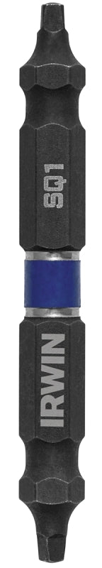 IRWIN Irwin 1870985 Power Bit, #1 Drive, Square Recess Drive, 1/4 in Shank, Hex Shank, 2-3/8 in L, High-Grade Steel TOOLS IRWIN