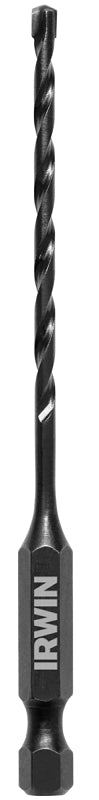 IRWIN Irwin 1870541 Impact Drill Bit, 1/8 in Dia, 4 in OAL, 1-Flute, 1/4 in Dia Shank, Hex Shank