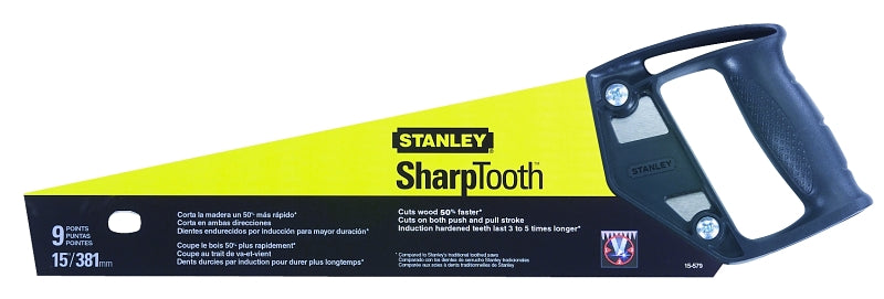 STANLEY STANLEY Tradecut STHT20348 Panel Saw, 15 in L Blade, 8 TPI, Comfort Grip Handle, Plastic Handle